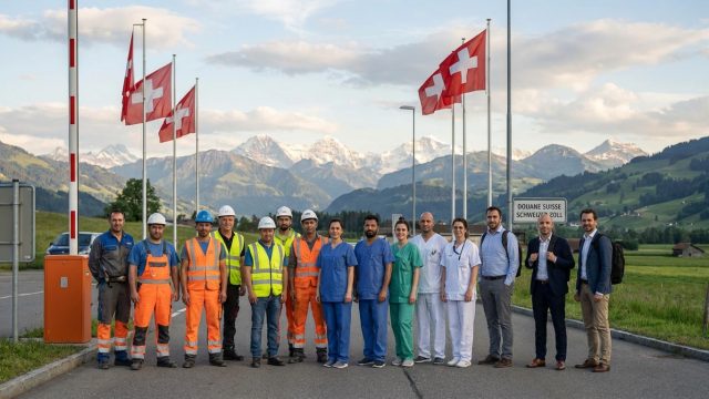 la suisse pourrait faire face à une pénurie de 400 000 travailleurs frontaliers au cours de la prochaine décennie, impactant divers secteurs clés de l'économie.