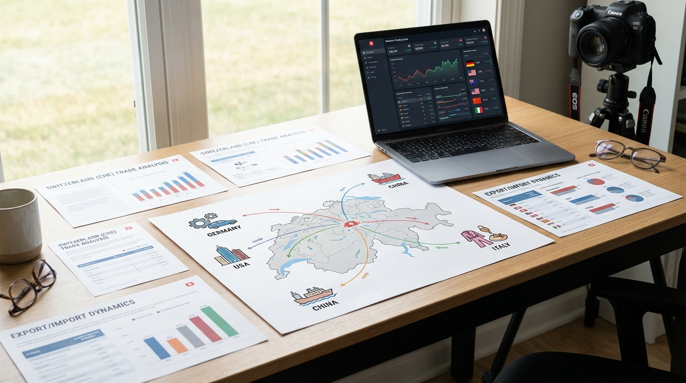 La Suisse (CHE) : Analyse des Exportations, Importations et Principaux Partenaires Commerciaux