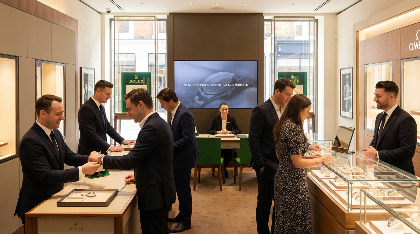 Watches of Switzerland annonce une performance commerciale régulièrement soutenue au premier semestre au Royaume-Uni et aux États-Unis