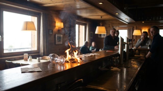 découvrez les images exclusives de l'incendie spectaculaire qui a ravagé un bar à crans-montana, avec un retour détaillé sur l'origine de cet événement dramatique.