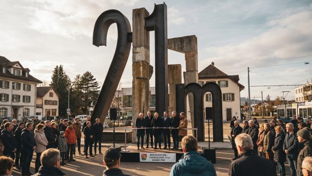 ne manquez pas l'inauguration demain à 16h de «21m», la nouvelle sculpture monumentale de fabrice gygi à grand-pré. venez découvrir cette œuvre artistique unique et célébrer ce moment exceptionnel.
