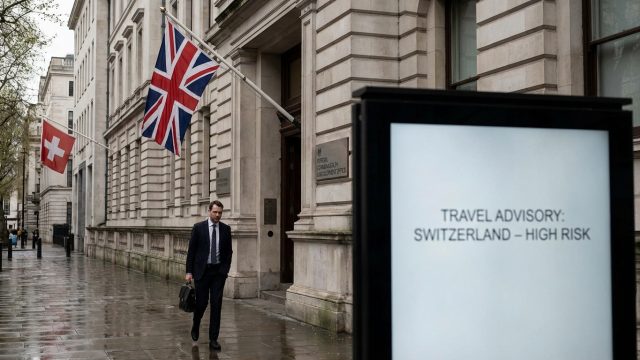 le gouvernement britannique a récemment classé la suisse parmi les pays à risque, affectant les conditions de voyage et les relations diplomatiques.