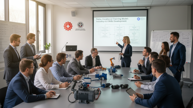 le ministère du commerce adopte le modèle suisse de formation professionnelle afin de renforcer les compétences des ressources humaines dans l'industrie nationale, favorisant ainsi le développement économique et l'excellence sectorielle.