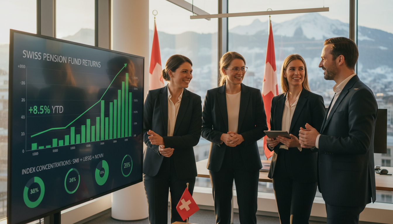 Les fonds de pension suisses tirent parti des concentrations d&rsquo;indices et affichent des rendements positifs