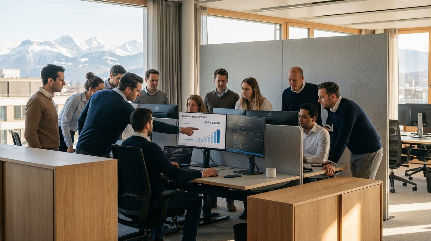 L&rsquo;essor rapide de l&rsquo;IA pourrait propulser l&rsquo;économie suisse à hauteur de 15 milliards de CHF par an