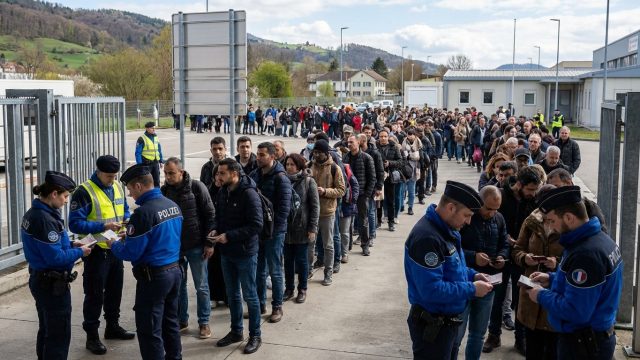 renforcement des mesures sécuritaires avec 900 individus contrôlés lors des opérations franco-suisses à la frontière, garantissant la sécurité et la sûreté des échanges transfrontaliers.