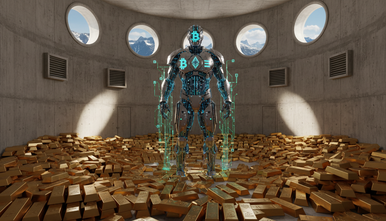 Une multitude d&rsquo;or : un colosse des cryptomonnaies dissimule 140 tonnes d&rsquo;or dans un bunker secret des Alpes suisses