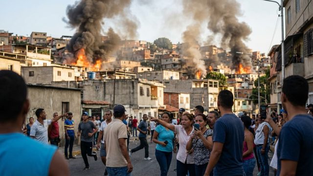 des explosions violentes ont récemment secoué caracas, capitale du venezuela, suscitant une grande inquiétude parmi la population et les autorités locales.