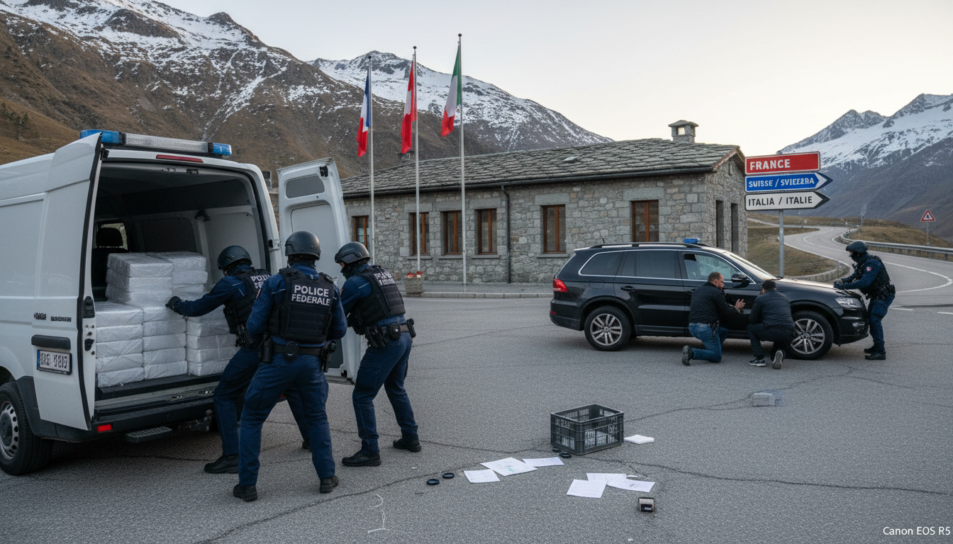 Démantèlement d&rsquo;un réseau international de narcotrafic opérant entre la France, la Suisse et l’Italie