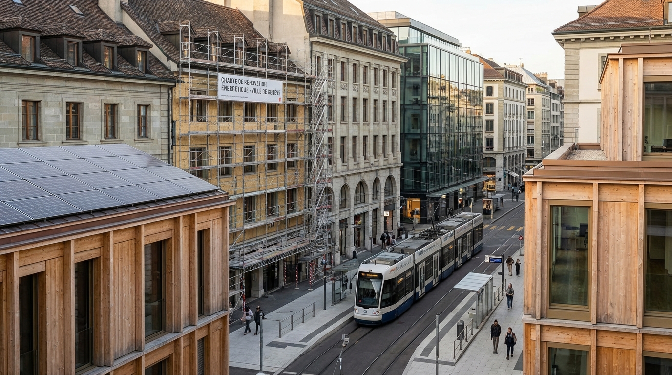 Genève adopte une charte ambitieuse pour accélérer les rénovations énergétiques