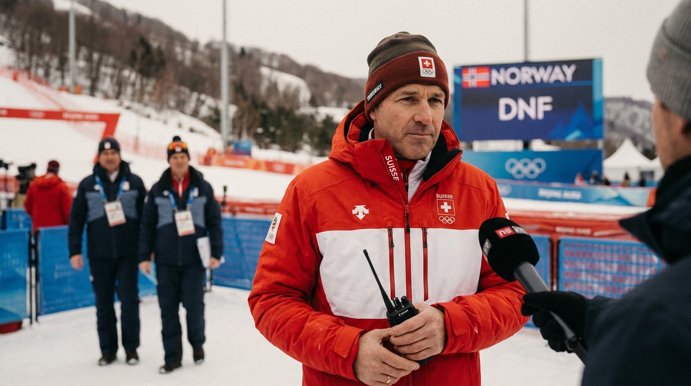« J’ai la conscience tranquille » : l’entraîneur suisse nie avoir célébré l’élimination du Norvégien en slalom aux JO
