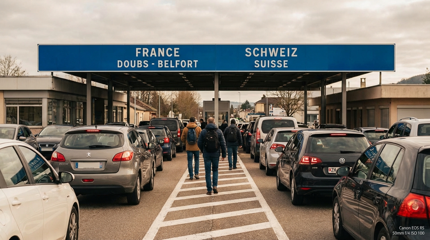 Le Doubs compte 14,4 % de travailleurs frontaliers, contre 8 % dans le Territoire de Belfort