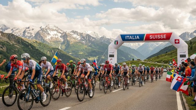 découvrez le tour de suisse 2026 qui débutera exceptionnellement depuis l'italie, marquant une ouverture transfrontalière inédite pour cette grande course cycliste.