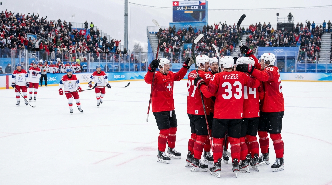 Les Jeux Olympiques 2026 : La Suisse triomphe face à la République tchèque