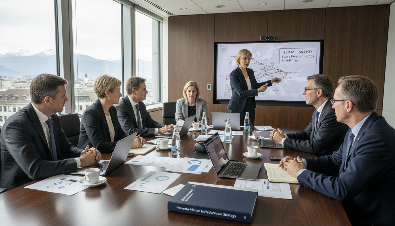 Les caisses de pension suisses investissent 120 millions de dollars dans la stratégie infrastructurelle Helvetia-Mercer