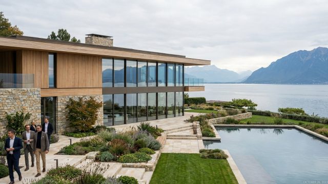 découvrez cette propriété neuve exceptionnelle à vendre dans la région du lac léman pour 5 millions de dollars, alliant luxe et confort dans un cadre idyllique.