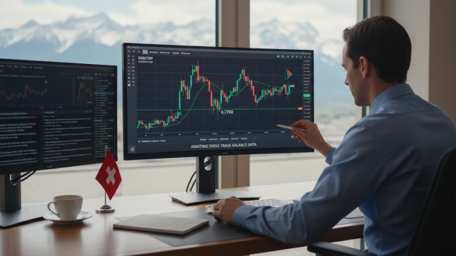 le taux usd/chf reste stable au-dessus de 0,7700 en attente des données clés de la balance commerciale suisse, influençant les perspectives du marché monétaire.