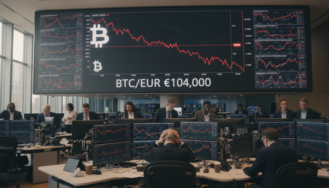 Bitcoin dégringole à 104 000 € : l&rsquo;impact de la crise au Moyen-Orient sur les marchés