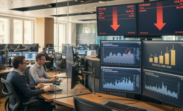 découvrez l'évolution des marchés avec le recul des contrats à terme, l'analyse approfondie de l'ism manufacturier et le record historique atteint par le prix de l'or.