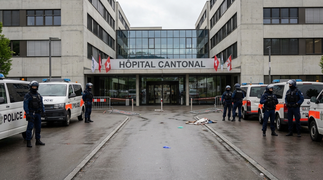 Drame en Suisse : un suspect s&rsquo;évade d&rsquo;hôpital avant un incendie fatal auto-infligé