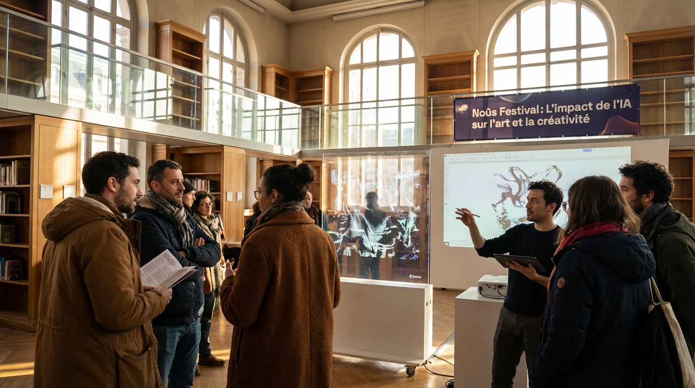 Le festival Noûs à la BnF : explorer l&rsquo;impact de l&rsquo;IA sur l&rsquo;art et la créativité