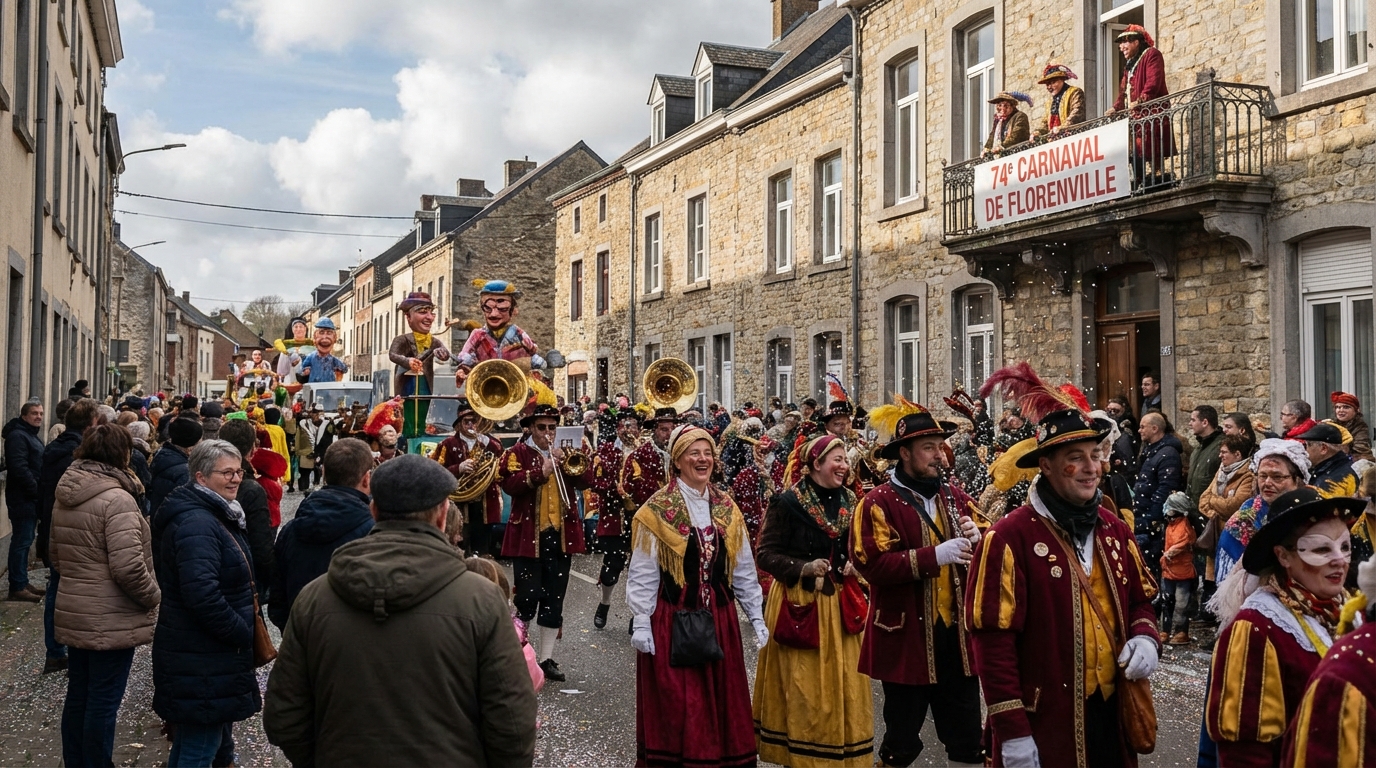 Ne manquez pas le 74ème carnaval de Florenville ce week-end : fête, couleurs et traditions au rendez-vous !