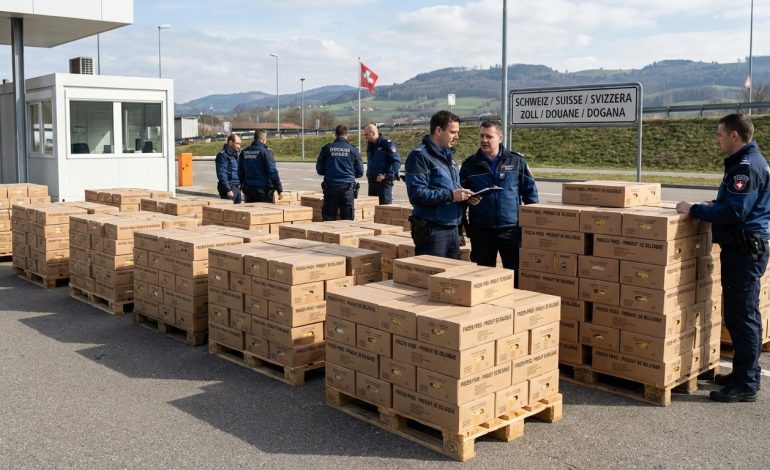 découverte d'un vaste réseau de trafic avec la saisie de plus de trois tonnes de frites surgelées à la frontière suisse, mettant fin à une importante opération illégale.