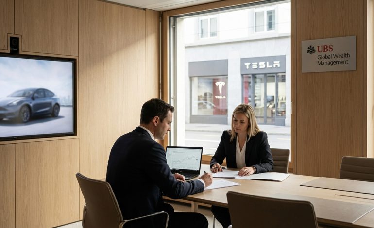 ubs ajuste ses prévisions à la baisse pour les livraisons de véhicules tesla, signalant des défis potentiels pour le constructeur électrique dans un marché en évolution.