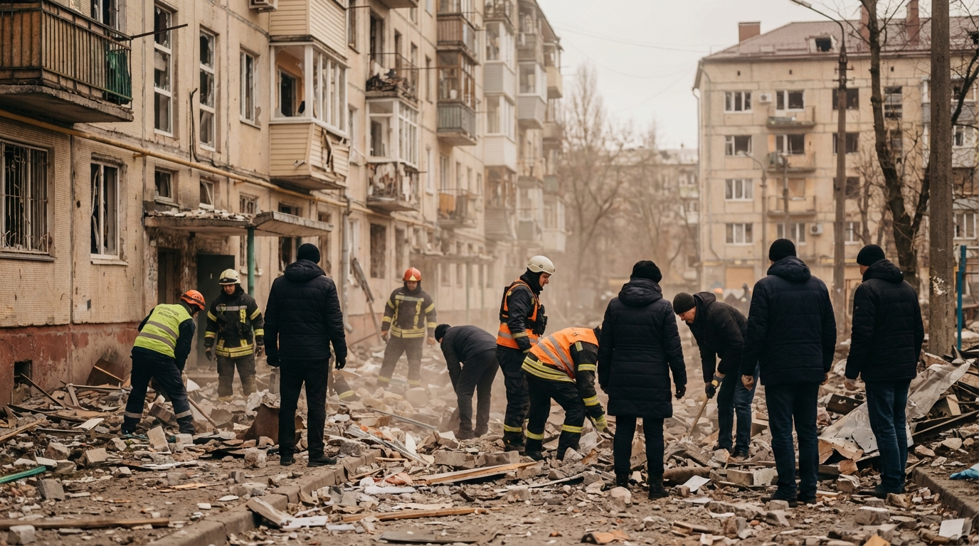 Ukraine : au moins douze morts dans les frappes russes ciblant Kharkiv et plusieurs régions