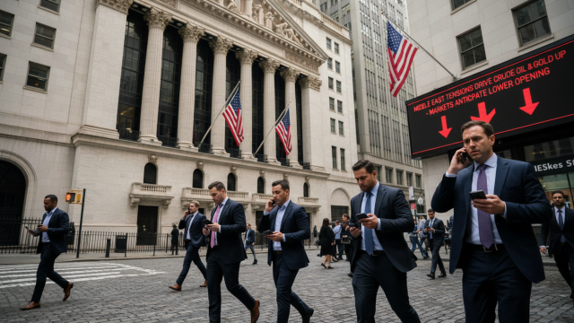 wall street ouvre en baisse face aux tensions croissantes au moyen-orient, entraînant une hausse des prix de l'énergie.
