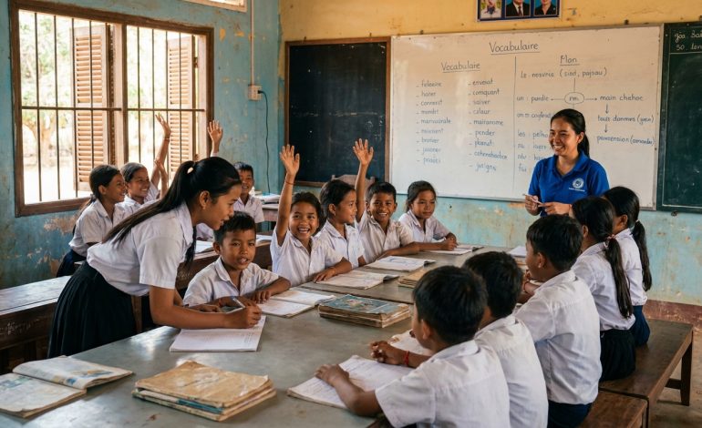 découvrez comment l'école saèk thmey à siem reap utilise l'enseignement du français pour offrir de nouvelles opportunités et transformer la vie des enfants locaux.