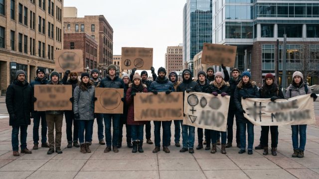 des militants à minneapolis demandent que la banque nationale suisse se retire de ses investissements dans palantir, appelant à une responsabilité éthique dans la gestion des fonds.