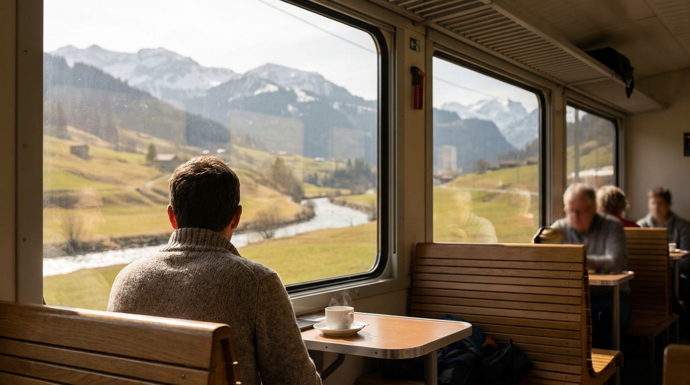 En train, redécouvrez le voyage en prenant le temps d’admirer le paysage par la fenêtre