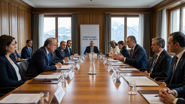 neuvième round intense de négociations en suisse entre kinshasa et le groupe en conflit dans l'est de la rdc, visant à trouver une solution durable au différend.