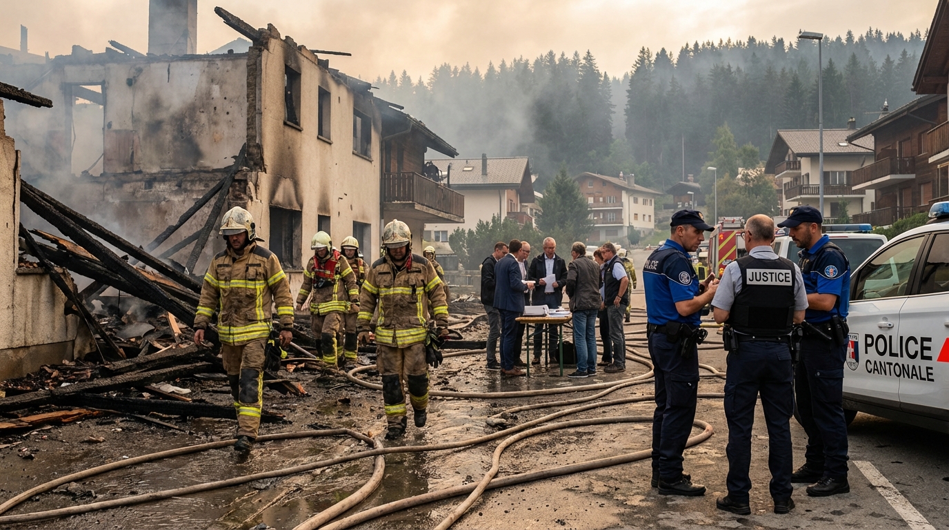 Incendie majeur à Crans-Montana en Suisse : la justice intervient suite à la diffusion des appels d’urgence