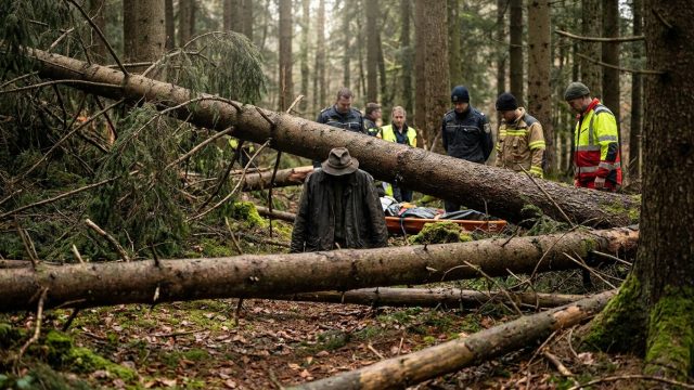 un agriculteur disparu après une sortie en forêt a été retrouvé mort, piégé sous un arbre qu'il avait abattu. enquête en cours pour comprendre cet accident tragique.