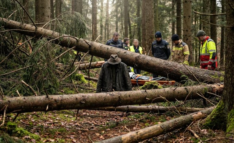 un agriculteur disparu après une sortie en forêt a été retrouvé mort, piégé sous un arbre qu'il avait abattu. enquête en cours pour comprendre cet accident tragique.