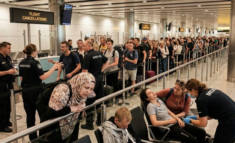 découvrez comment le nouveau contrôle aux frontières provoque vomissements, malaises et vols ratés, créant un véritable chaos pour les voyageurs.