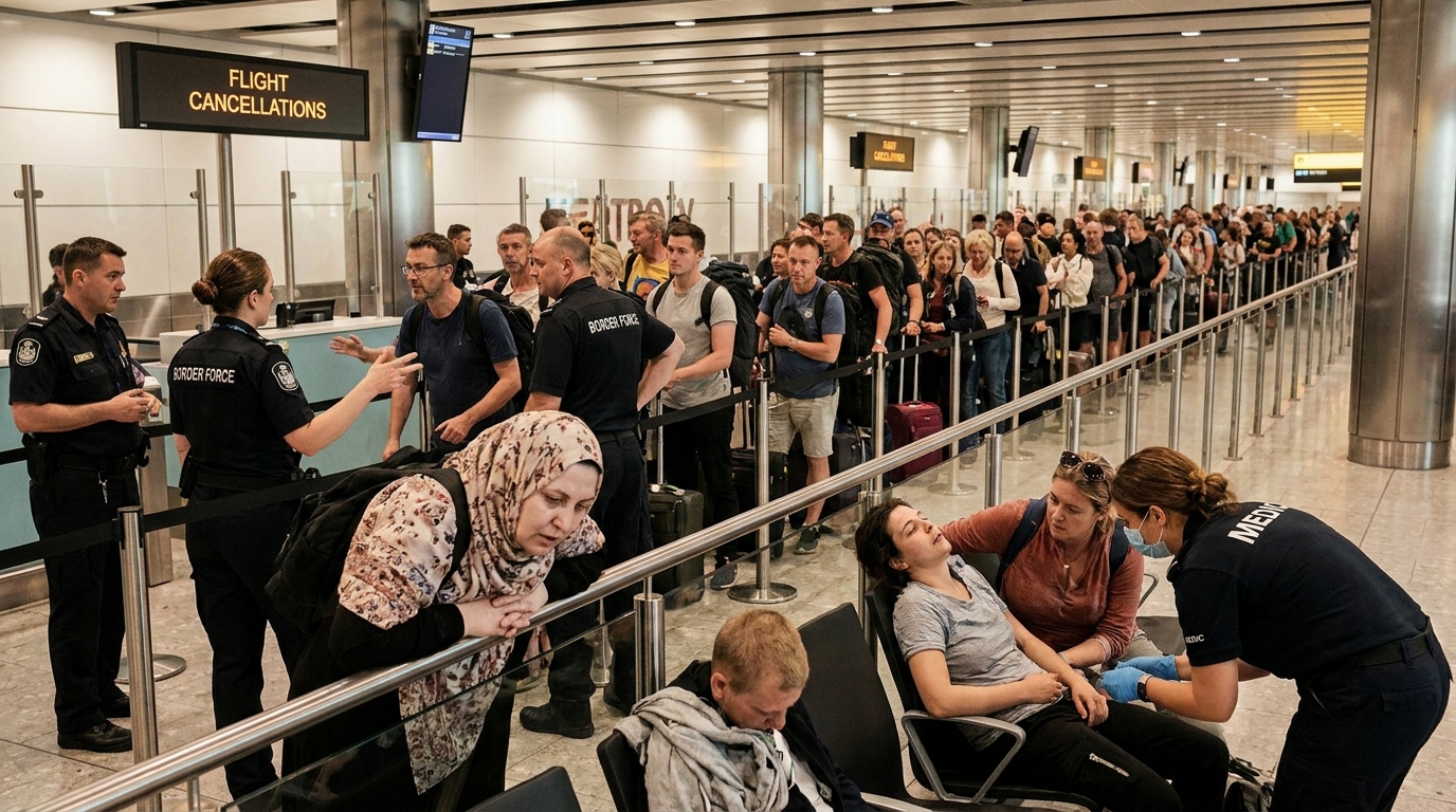 Vomissements, malaises et vols ratés : le nouveau contrôle aux frontières provoque le chaos
