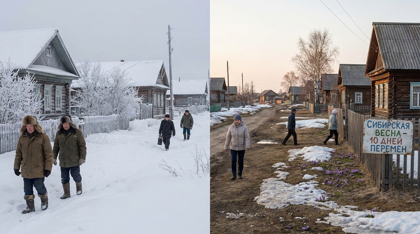degrés de variation en 10 jours : le surprenant voyage climatique d’un petit village du froid sibérien à une douce chaleur