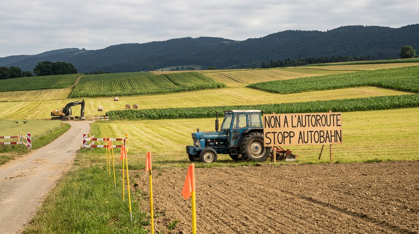 Ce projet d&rsquo;autoroute entre la France et la Suisse ravive les tensions : « On dévore les terres agricoles »