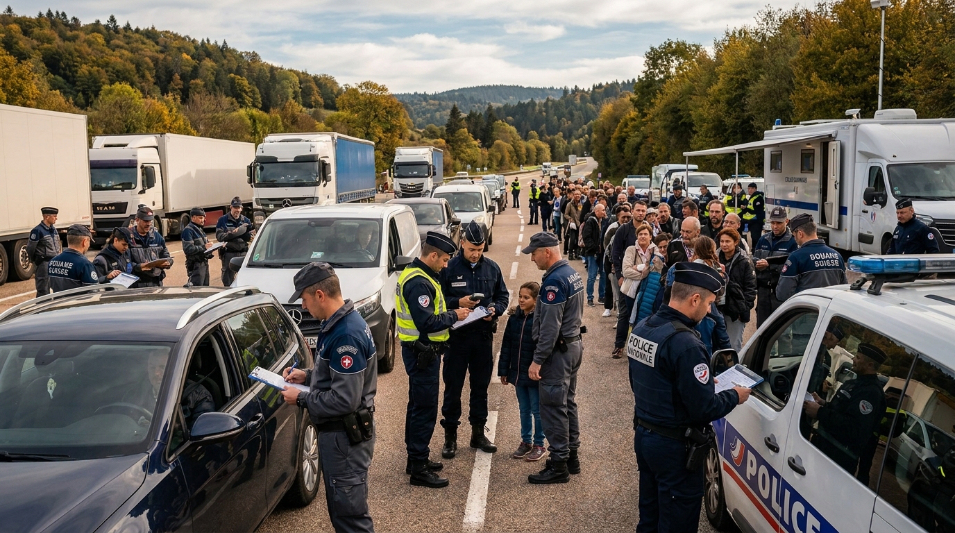 Doubs : une opération d&rsquo;envergure pour renforcer les contrôles à la frontière franco-suisse