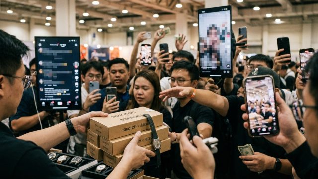 découvrez la frénésie provoquée par la collaboration swatch x audemars sur tiktok, avec un chaos viral sur les réseaux sociaux et une revente fulgurante qui fait sensation.