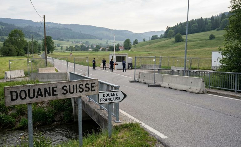 en juin, lors du sommet du g7 à évian, la suisse limite ses échanges en fermant 21 de ses 28 points de passage frontaliers avec la france, impactant la circulation transfrontalière.