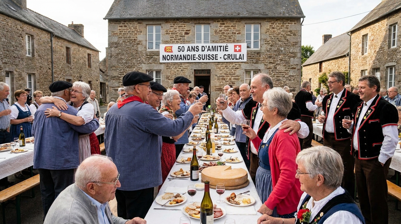 Les Normands de Crulai célèbrent un demi-siècle d&rsquo;amitié entourés de leurs amis suisses