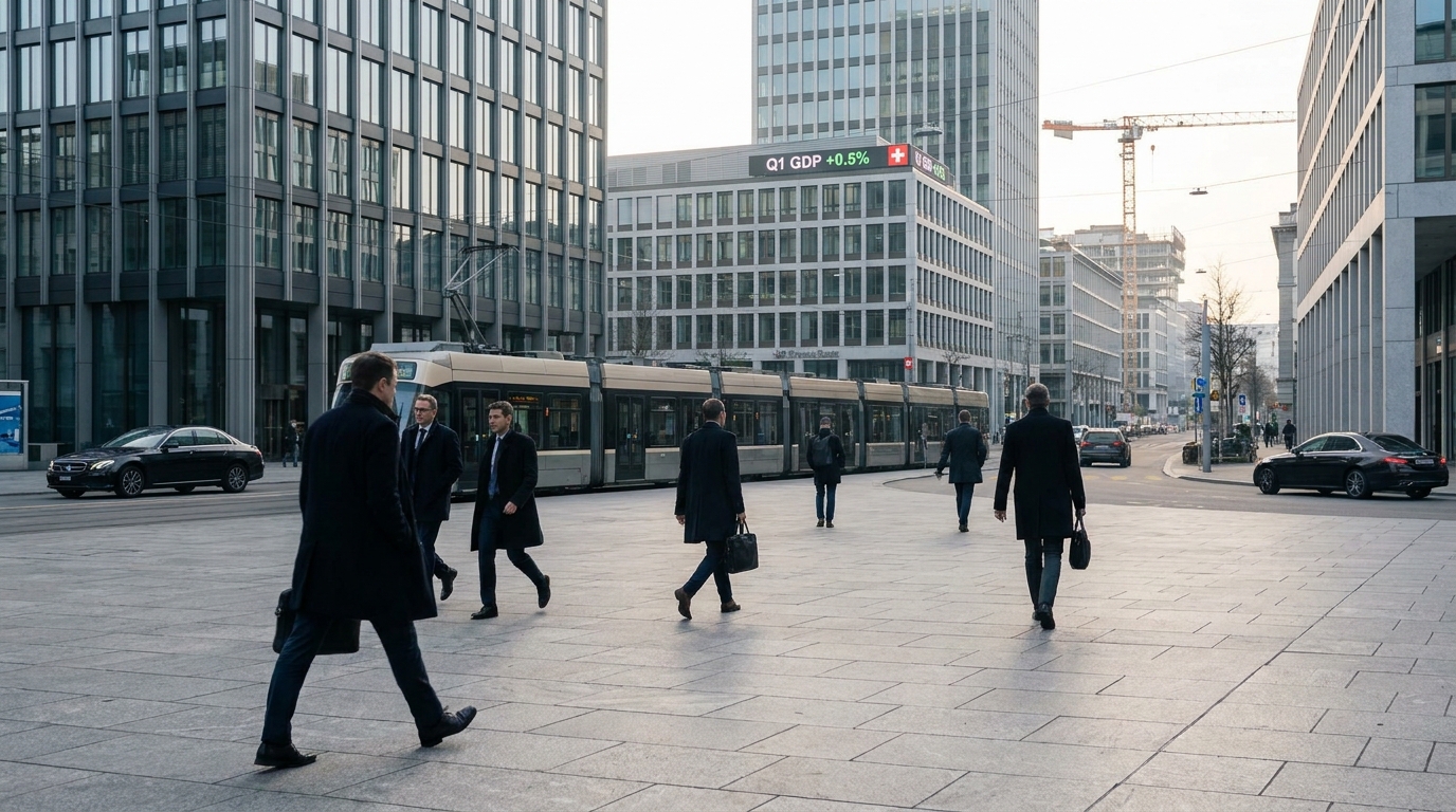 Suisse : la croissance économique s’emballe à +0,5 % au T1