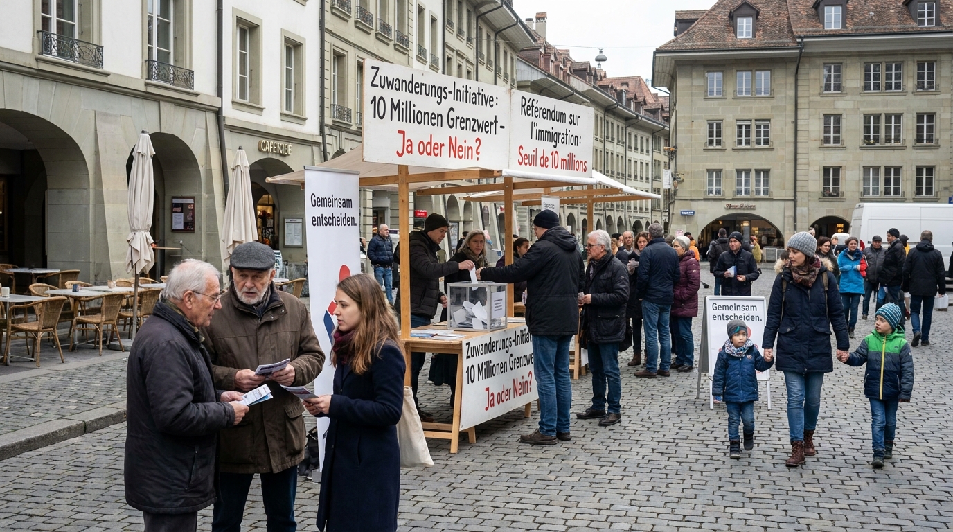 Suisse : un seuil démographique à 10 millions en débat au cœur d’un référendum sur l’immigration