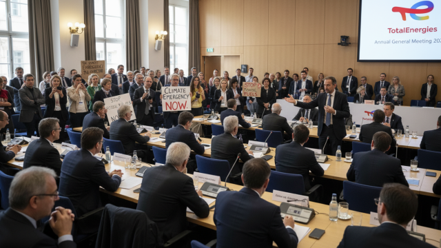 retour sur l'assemblée générale de totalenergies à paris, où le groupe a dû faire face à de vives critiques sur ses pratiques environnementales et stratégiques.