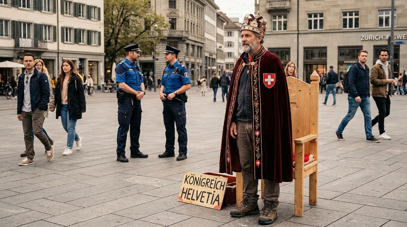 Un « empire » autoproclamé : quand le roi suisse à plein temps agace les autorités