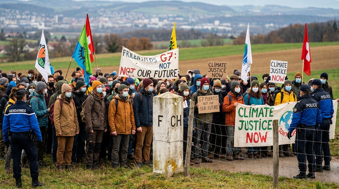 À la veille du G7 : un contre-sommet militant secoue la frontière franco-suisse à Genève
